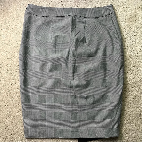 Express Asymmetric Wrap Pencil Skirt Plaid Herringbone 12 - Picture 2 of 5